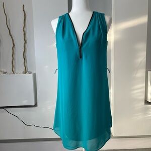 Iz Byer Turquoise V-Neck Top